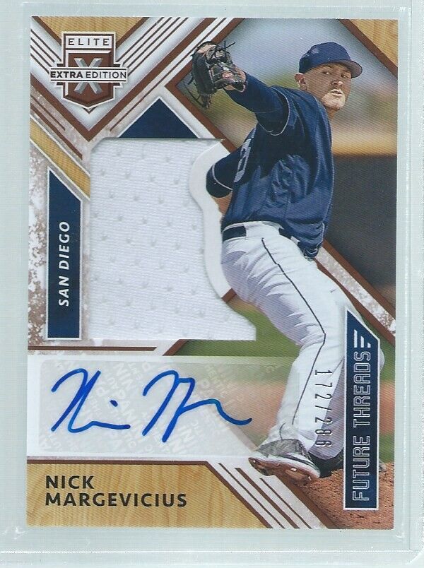 NICK MARGEVICIUS 2018 ELITE EXTRA FUTURE THREADS JERSEY AUTO PROSPECTS #D /286