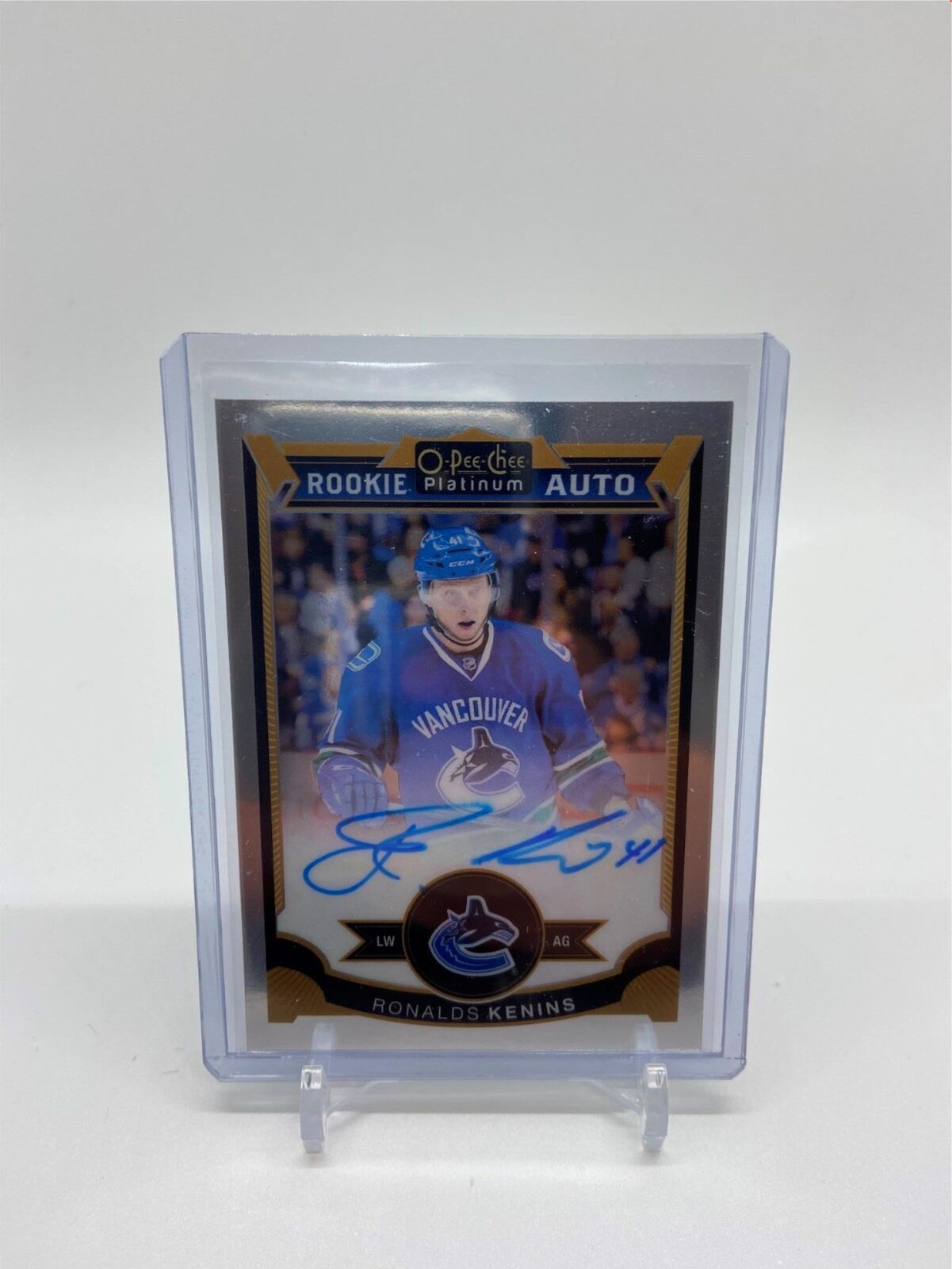 RONALDS KENINS 2015-16 O-PEE-CHEE PLATINUM ON CARD AUTO ROOKIE RC #177