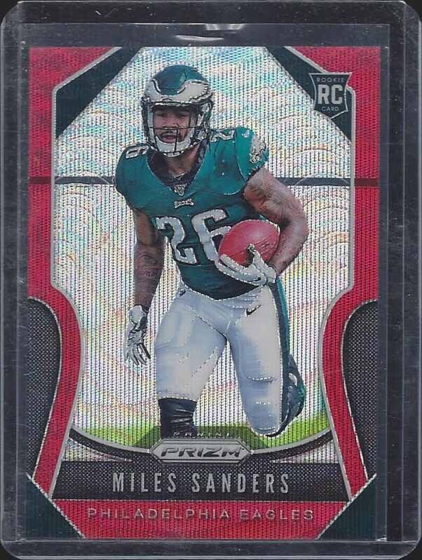 MILES SANDERS 2019 PANINI PRIZM RUBY RED WAVE ROOKIE PRIZMS RC #D 120/149