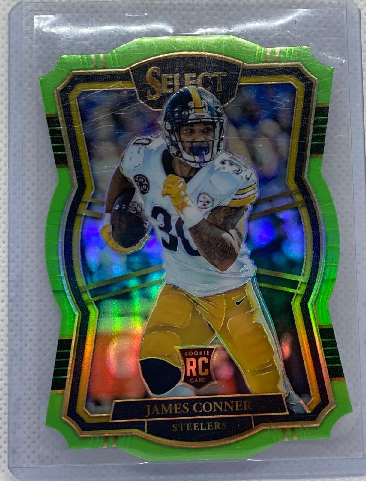 JAMES CONNOR 2017 PANINI SELECT GREEN PRIZM DIE CUT ROOKIE RC #D 09/49