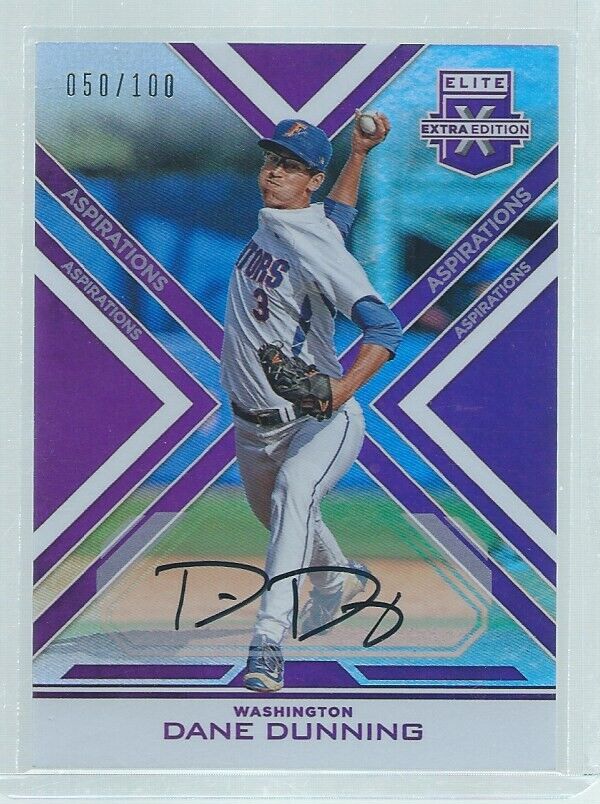 DANE DUNNING 2016 ELITE EXTRA EDITION ASPIRATIONS AUTO PROSPECT PURPLE #D 50/100