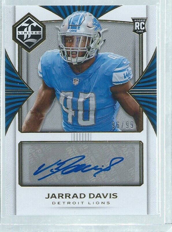 JARRAD DAVIS 2017 PANINI LIMITED AUTO RC #D 96/99