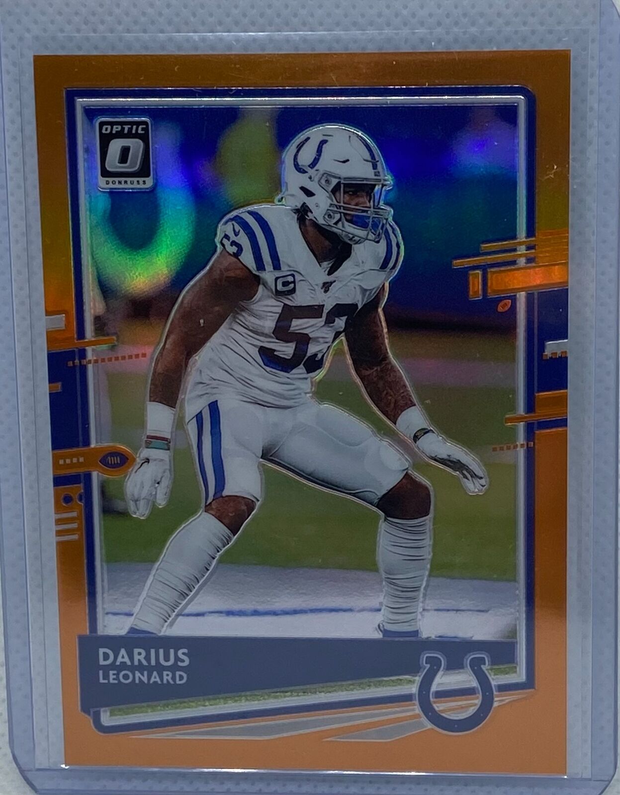 DARIUS LEONARD 2020 PANINI DONRUSS OPTIC ORANGE HOLO PRIZM #D 190/199