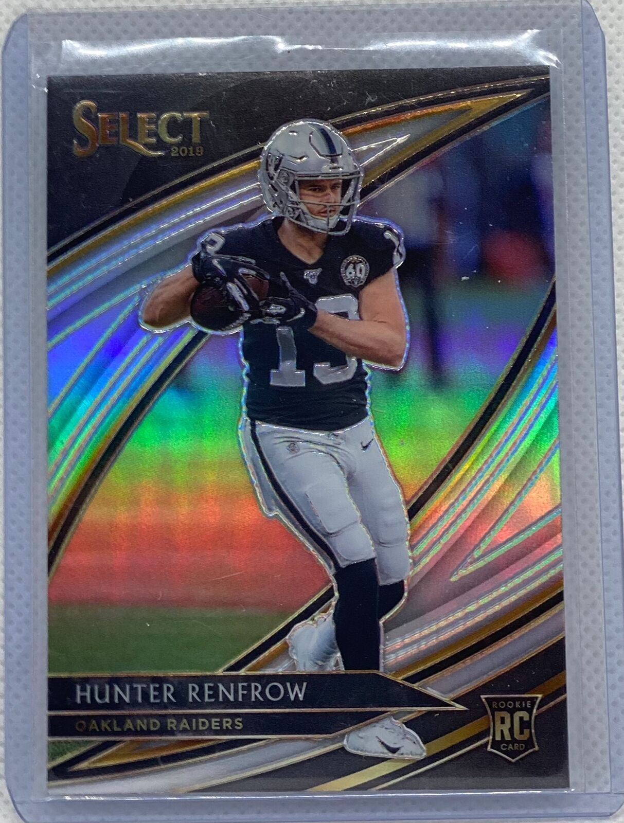 HUNTER RENFROW 2019 PANINI SELECT SILVER FIELD LEVEL PRIZM ROOKIE RC #287