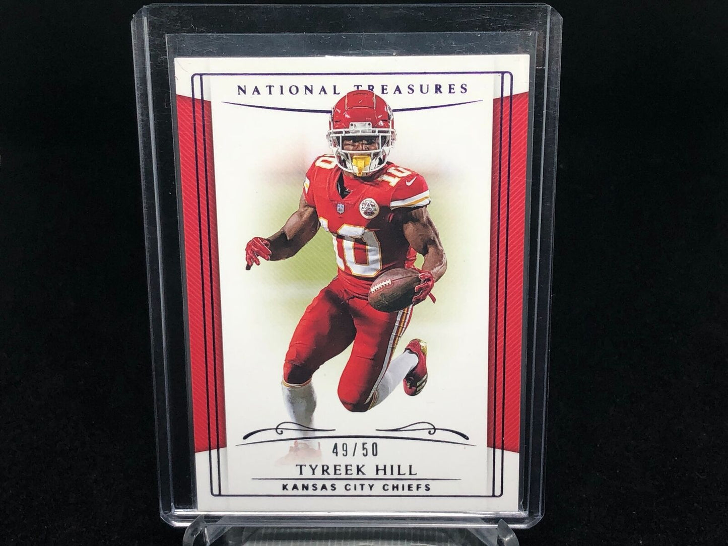 TYREEK HILL 2018 PANINI NATIONAL TREASURES PURPLE #D 49/50