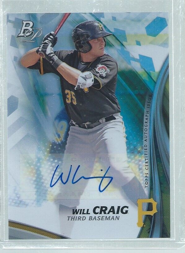 WILL CRAIG 2017 TOPPS BOWMAN PLATINUM AUTO PROSPECT