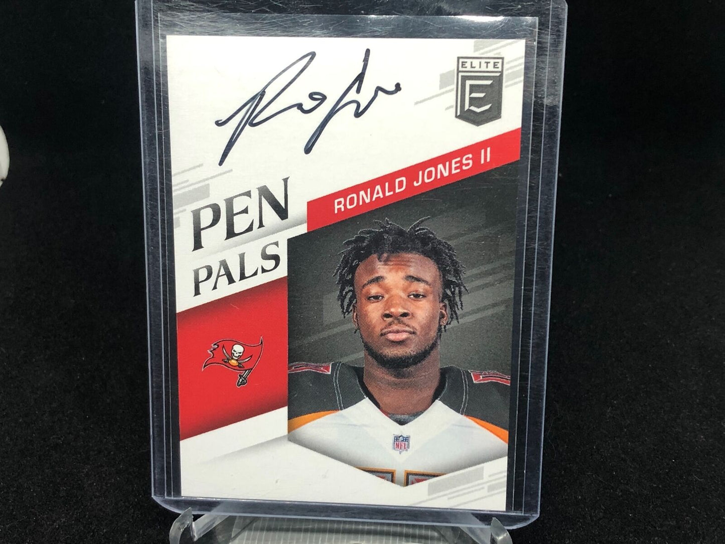 RONALD JONES II 2018 PANINI DONRUSS ELITE PEN PALS ON CARD AUTO RC