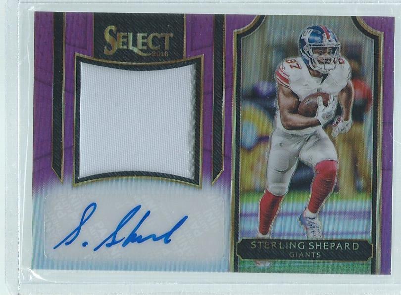 STERLING SHEPARD 2016 PANINI SELECT PURPLE PRIZM RPA PATCH AUTO RC #D 1/60