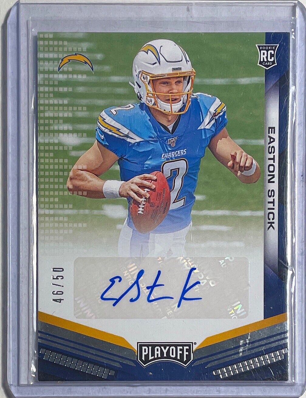 EASTON STICK 2019 PANINI PLAYOFF AUTO ROOKIE RC #D 46/50