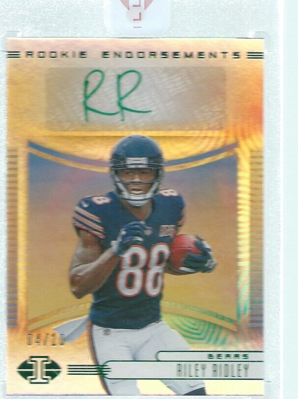 RILEY RIDLEY 2019 PANINI ILLUSIONS ROOKIE ENDORSEMENTS AUTO GREEN RC #D 4/10