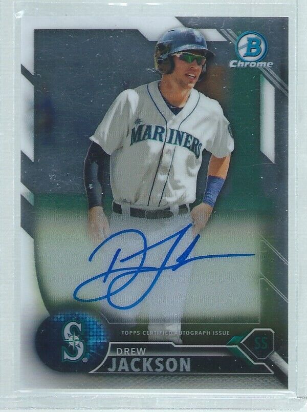 DREW JACKSON 2016 BOWMAN CHROME ON CARD AUTO PROSPECT