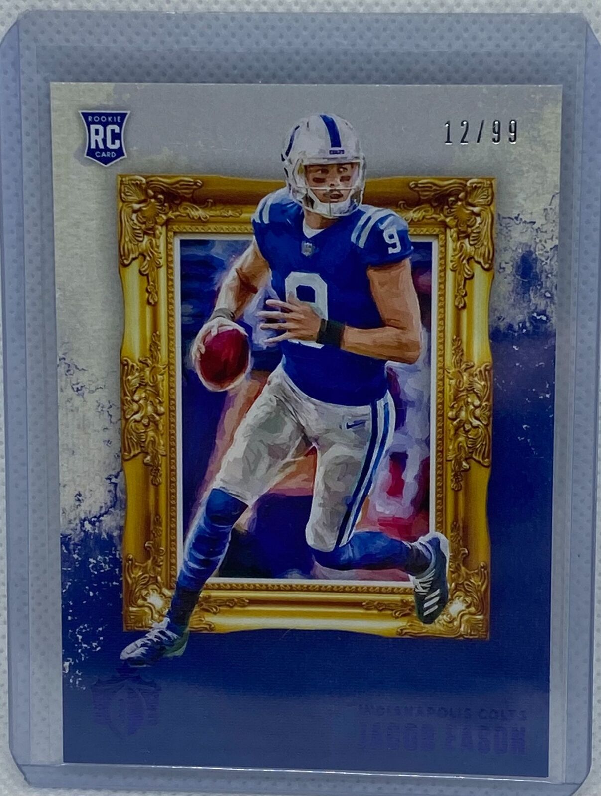 JACOB EASON 2020 PANINI CHRONICLES GRIDIRON KINGS BLUE RC #D 12/99