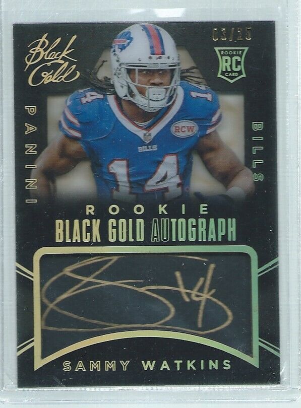 SAMMY WATKINS 2014 PANINI BLACK GOLD ROOKIE AUTO RC #D 3/25