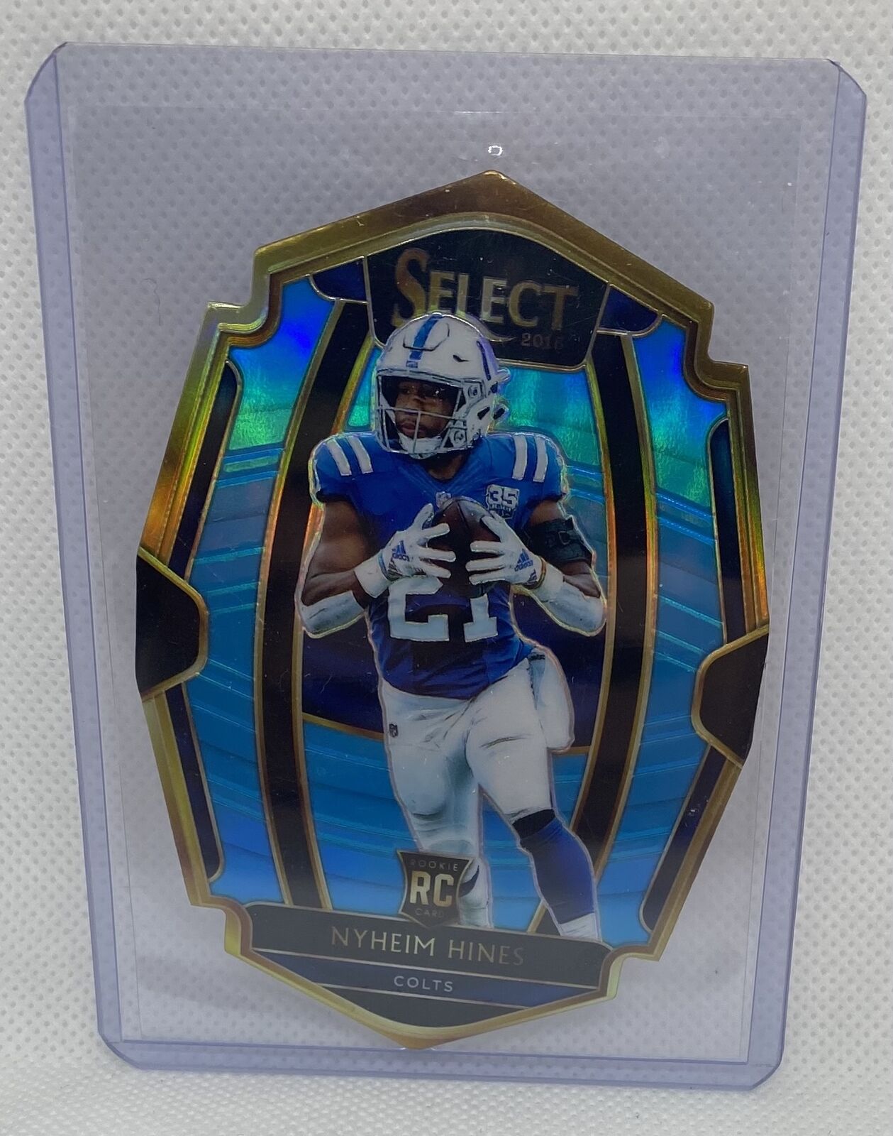 NYHEIM HINES 2018 PANINI SELECT LIGHT BLUE PRIZM DIE CUT ROOKIE RC #D 06/99