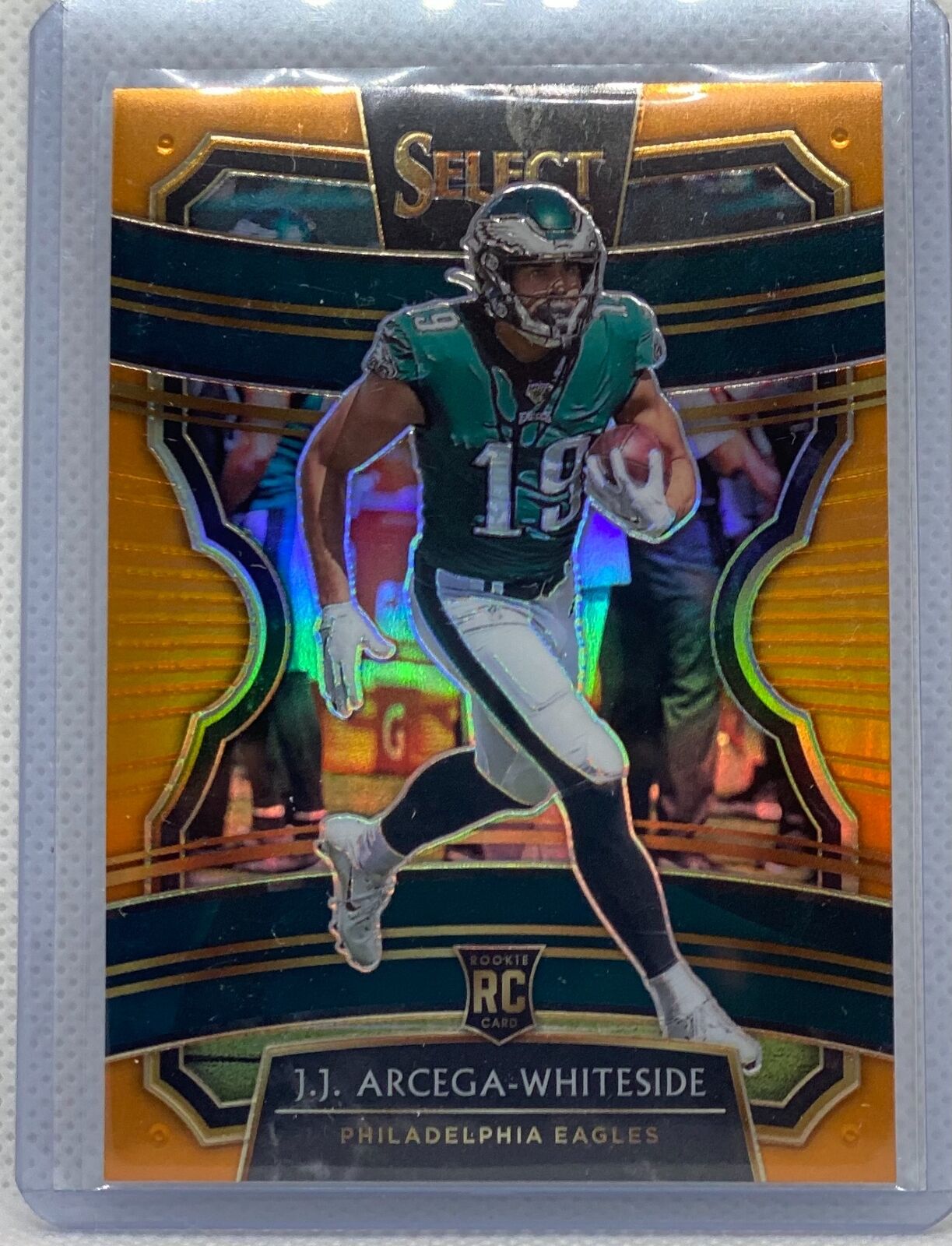 JJ. ARCEGA-WHITESIDE 2019 PANINI SELECT ORANGE PRIZM ROOKIE RC #D 28/49