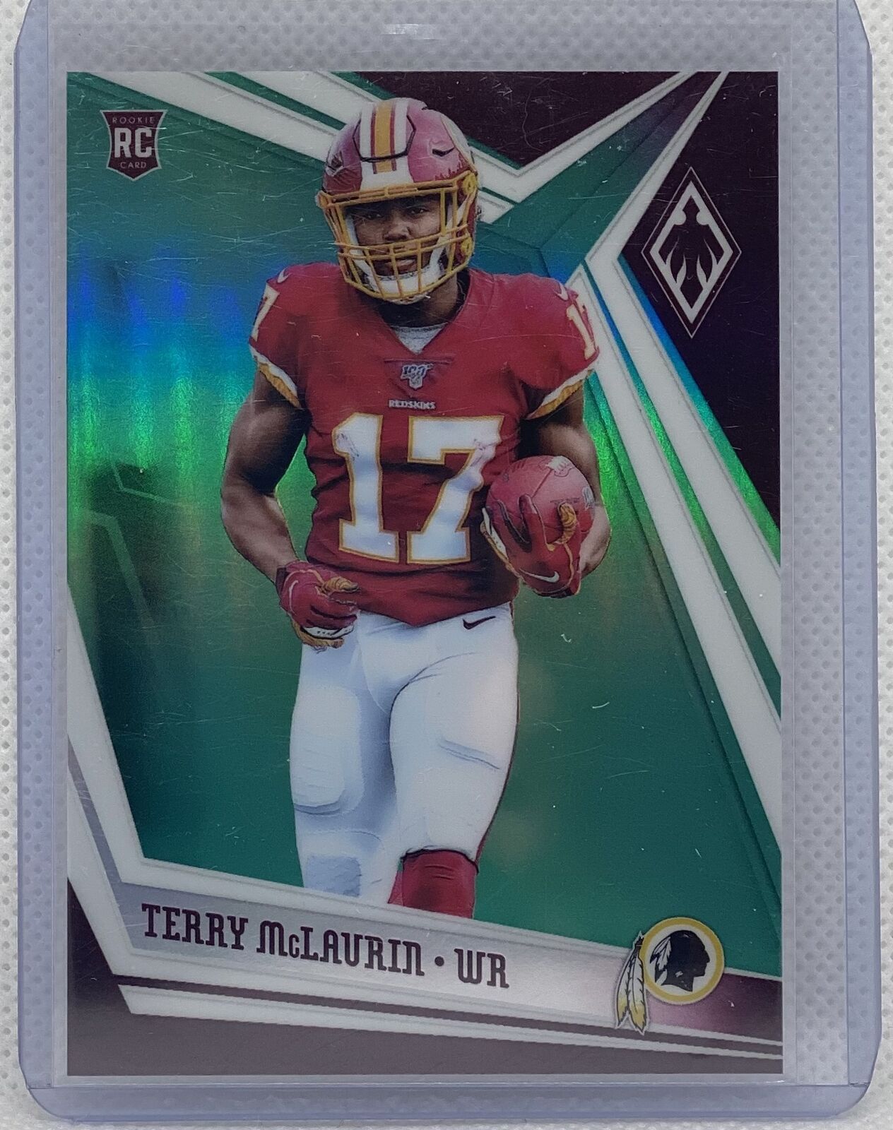 TERRY MCLAURIN 2019 PANINI PHOENIX GREEN PRIZM RC #D 13/25