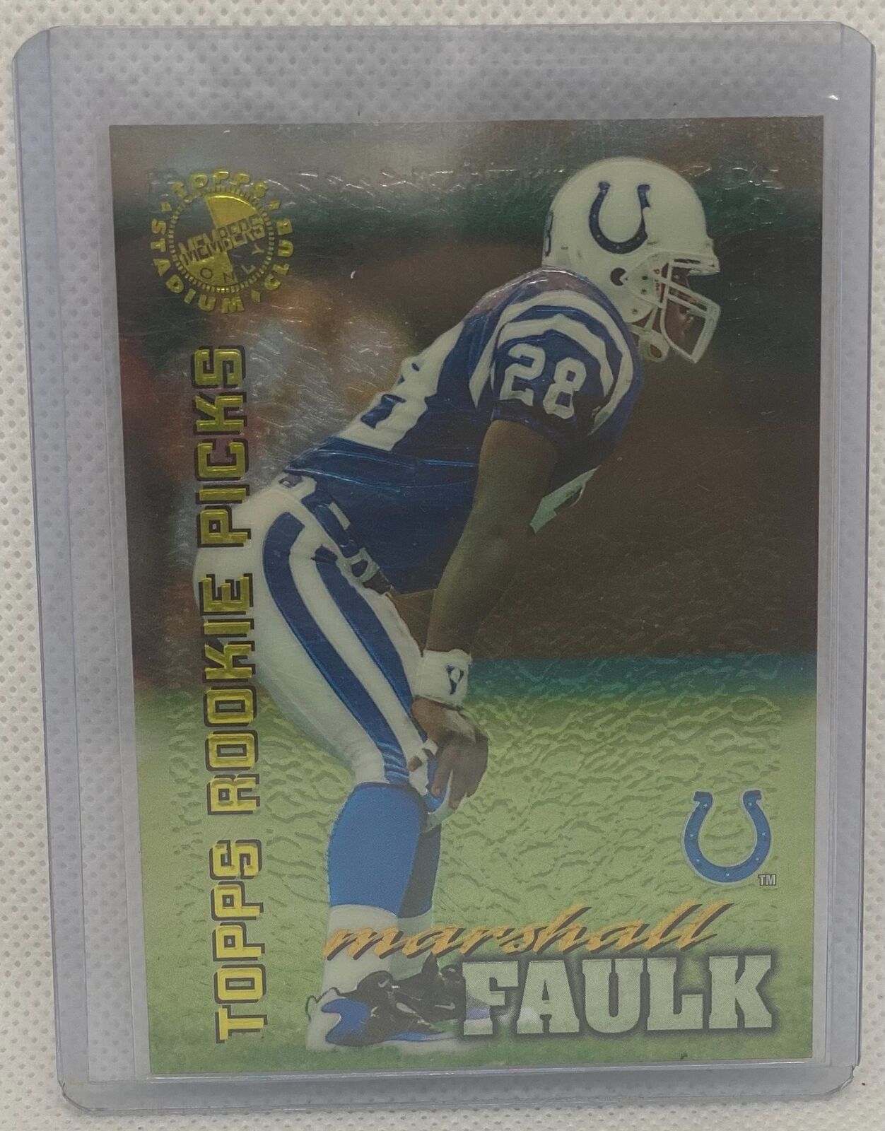 MARSHALL FAULK 1995 TOPPS STADIUM CLUB MEMBERS ONLY ROOKIE PICKS RC #50