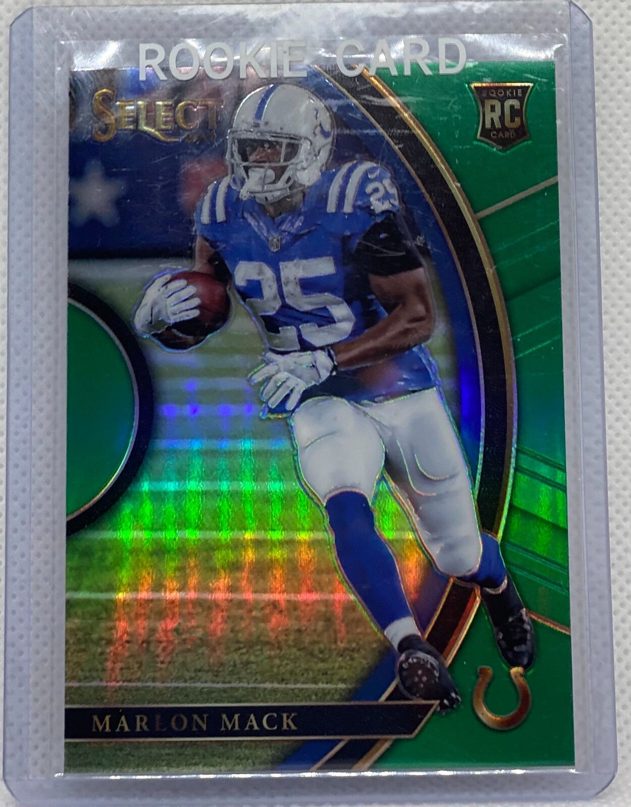MARLON MACK 2017 PANINI SELECT GREEN PRIZM ROOKIE RC #D 1/5