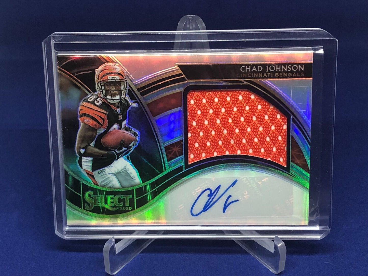 CHAD JOHNSON 2020 PANINI SELECT SILVER PRIZM JERSEY AUTO #D 16/99