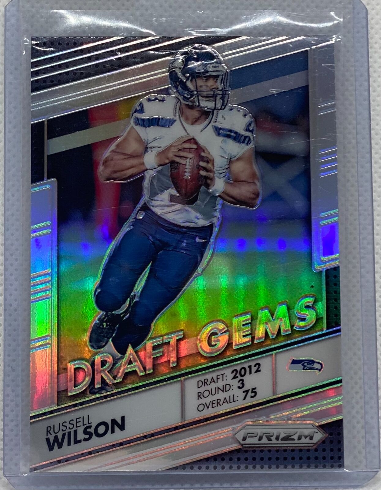 RUSSELL WILSON 2016 PANINI PRIZM DRAFT GEMS SILVER PRIZM #10