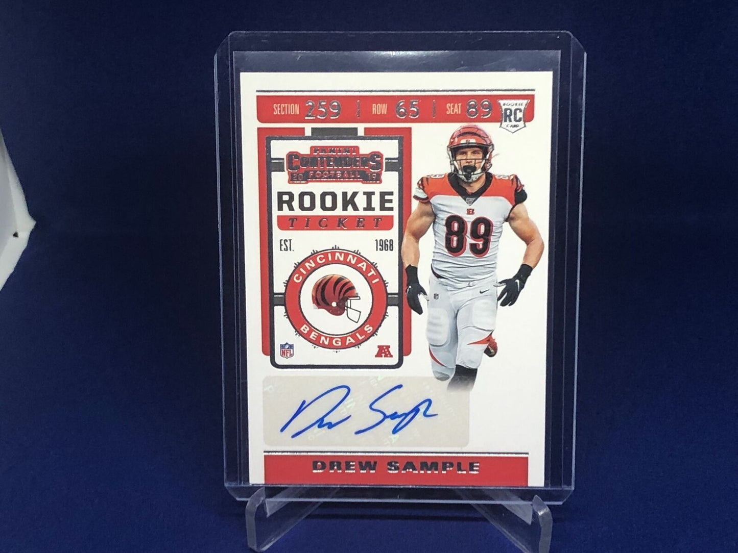 DREW SAMPLE 2019 PANINI CONTENDERS ROOKIE TICKET AUTO RC # 235