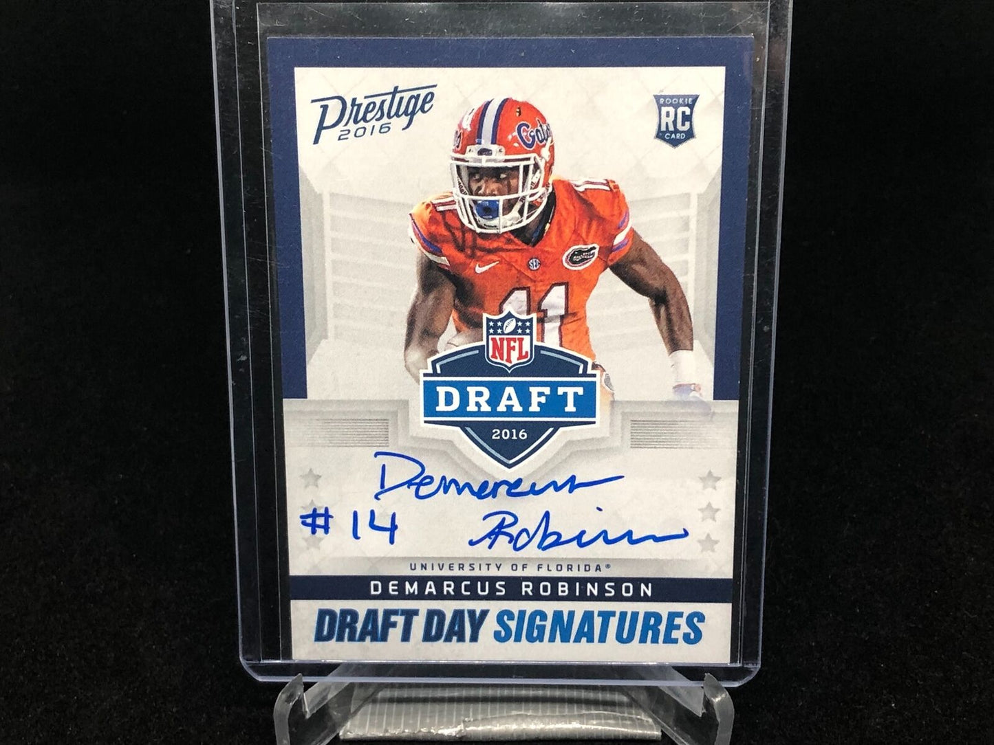 DEMARCUS ROBINSON 2016 PANINI PRESTIGE DRAFT ON CARD AUTO RC