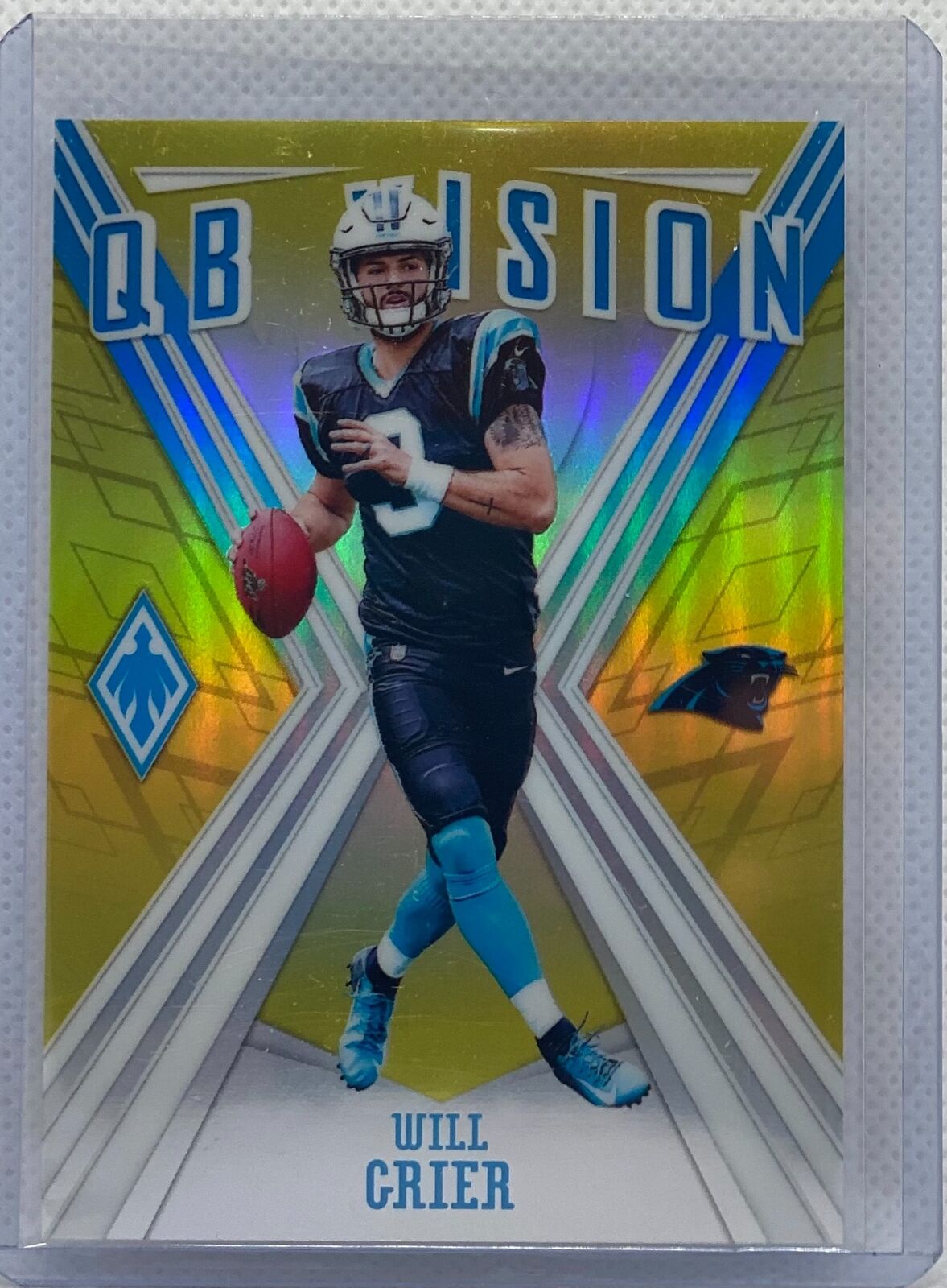 WILL GRIER 2019 PANINI PHOENIX YELLOW PRIZM QB VISION RC #D 35/75