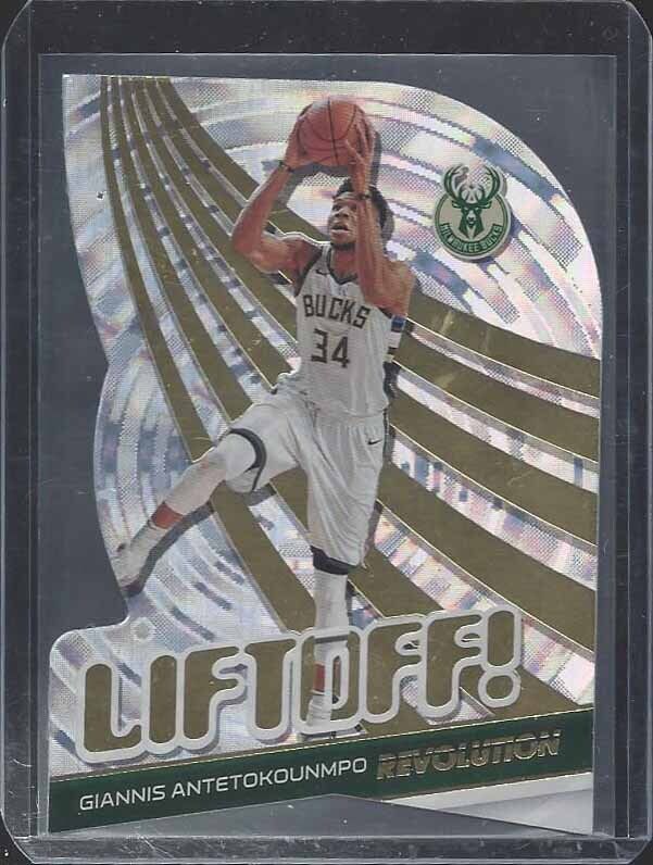 GIANNIS ANTETOKOUNMPO 2020-21 PANINI REVOLUTION FRACTAL LIFTOFF! DIE-CUT #10