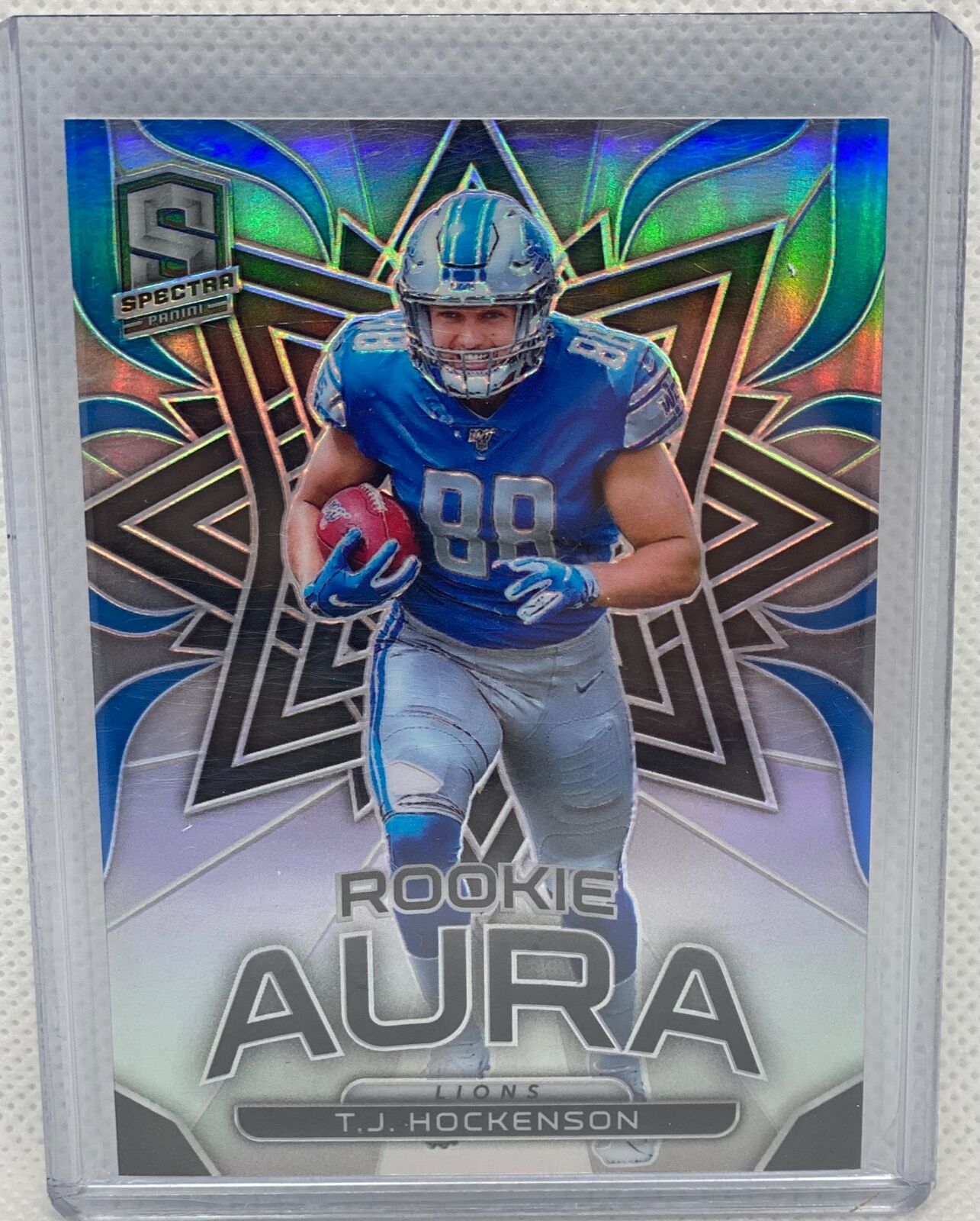 T.J HOCKENSON 2019 PANINI SPECTRA ROOKIE AURA NEON SILVER PRIZM #D 83/99