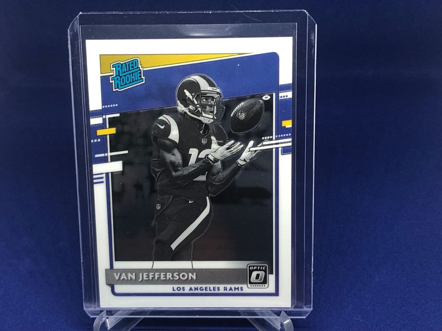 VAN JEFFERSON 2020 DONRUSS OPTIC RATED ROOKIE BLACK WHITE VARIATION SP RC # 326