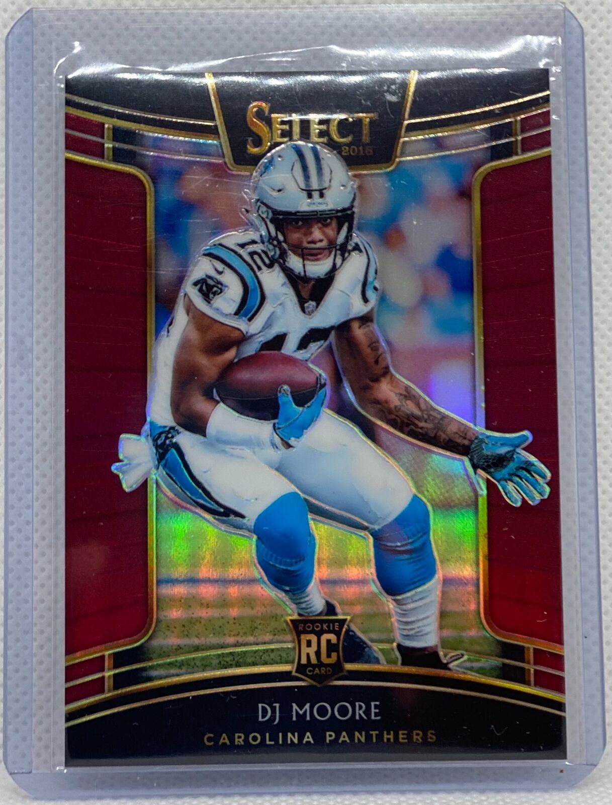 DJ MOORE 2018 PANINI SELECT RED PRIZM ROOKIE RC #D 39/99