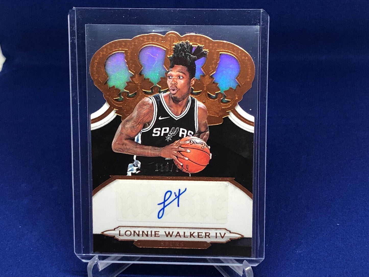 LONNIE WALKER IV 2018-19 PANINI CROWN ROYALE BRONZE DIE CUT AUTO RC #D 119/149