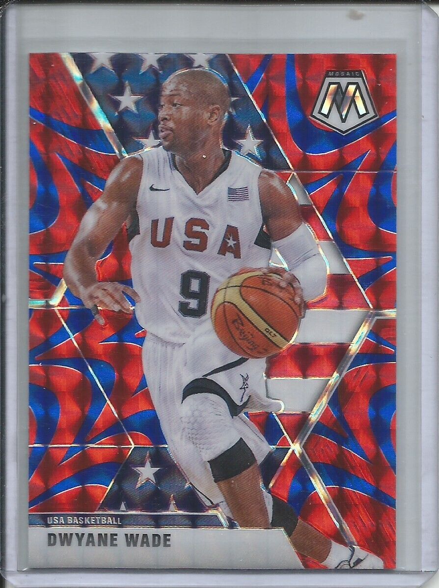 DWYANE WADE 2019-20 PANINI MOSAIC REACTIVE BLUE PRIZM USA #259