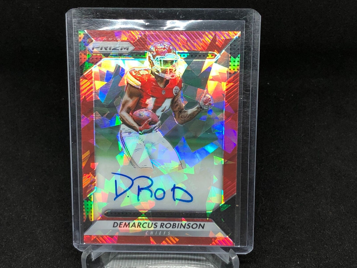 DEMARCUS ROBINSON 2016 PANINI PRIZM RED CRACKED ICE PRIZM AUTO RC #D 7/75