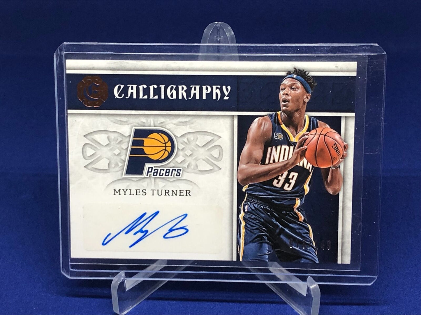 MYLES TURNER 2016-17 PANINI EXCALIBUR CALLIGRAPHY AUTO #D 13/149