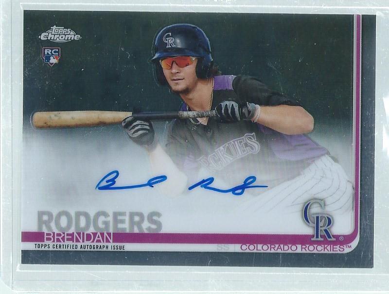 BRENDAN RODGERS 2019 TOPPS CHROME ON CARD AUTO ROOKIE RC
