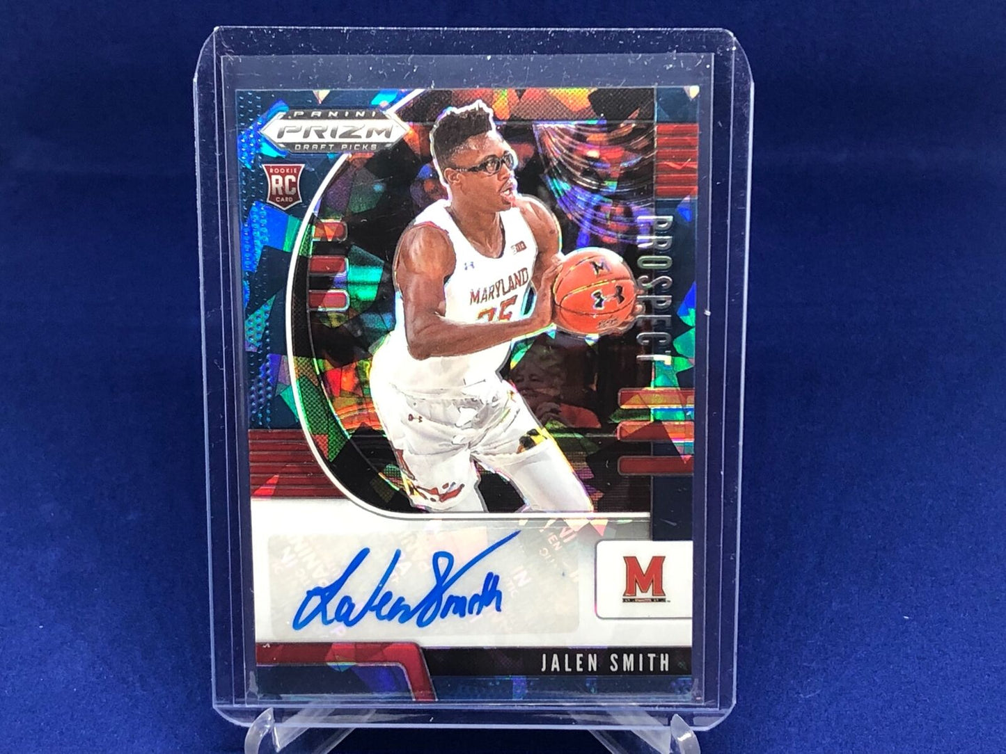 JALEN SMITH 2020-21 PRIZM DRAFT PICKS BLUE CRACKED ICE PRIZM AUTO RC #D 3/75