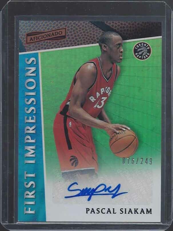 PASCAL SIAKAM 2016-17 PANINI AFICIONADO FIRST IMPRESSIONS ROOKIE AUTO RC #D /249