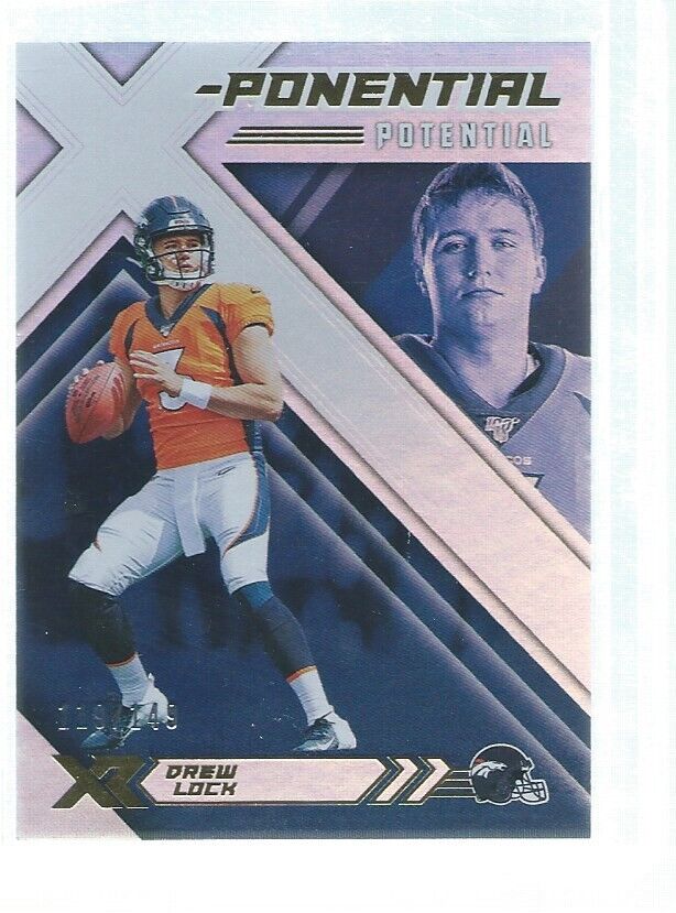 DREW LOCK 2019 PANINI XR X-PONENTIAL POTENTIAL #D 119/149