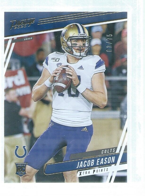 JACOB EASON 2020 PANINI PRESTIGE XTRA POINTS GOLD RC #D 3/75