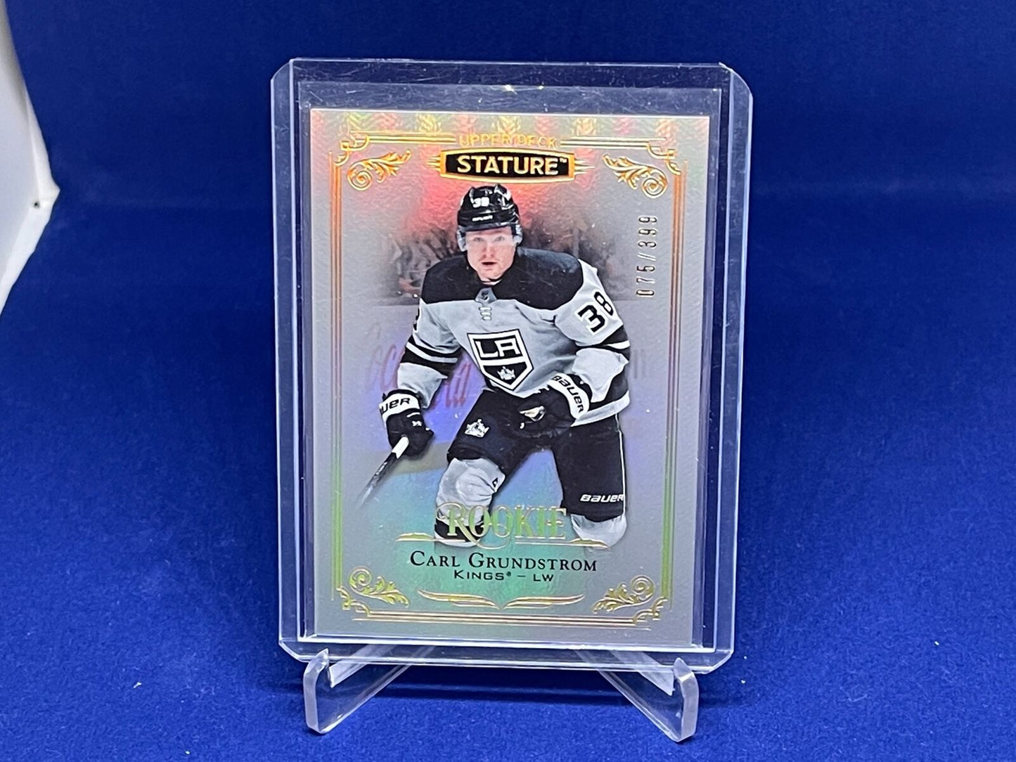 CARL GRUNDSTROM 2019-20 UPPER DECK STATURE ROOKIE RC #D 75/399