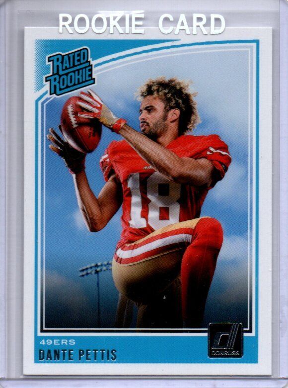 DANTE PETTIS 2018 PANINI DONRUSS AQUEOUS TEST SSP RATED ROOKIE RC #321