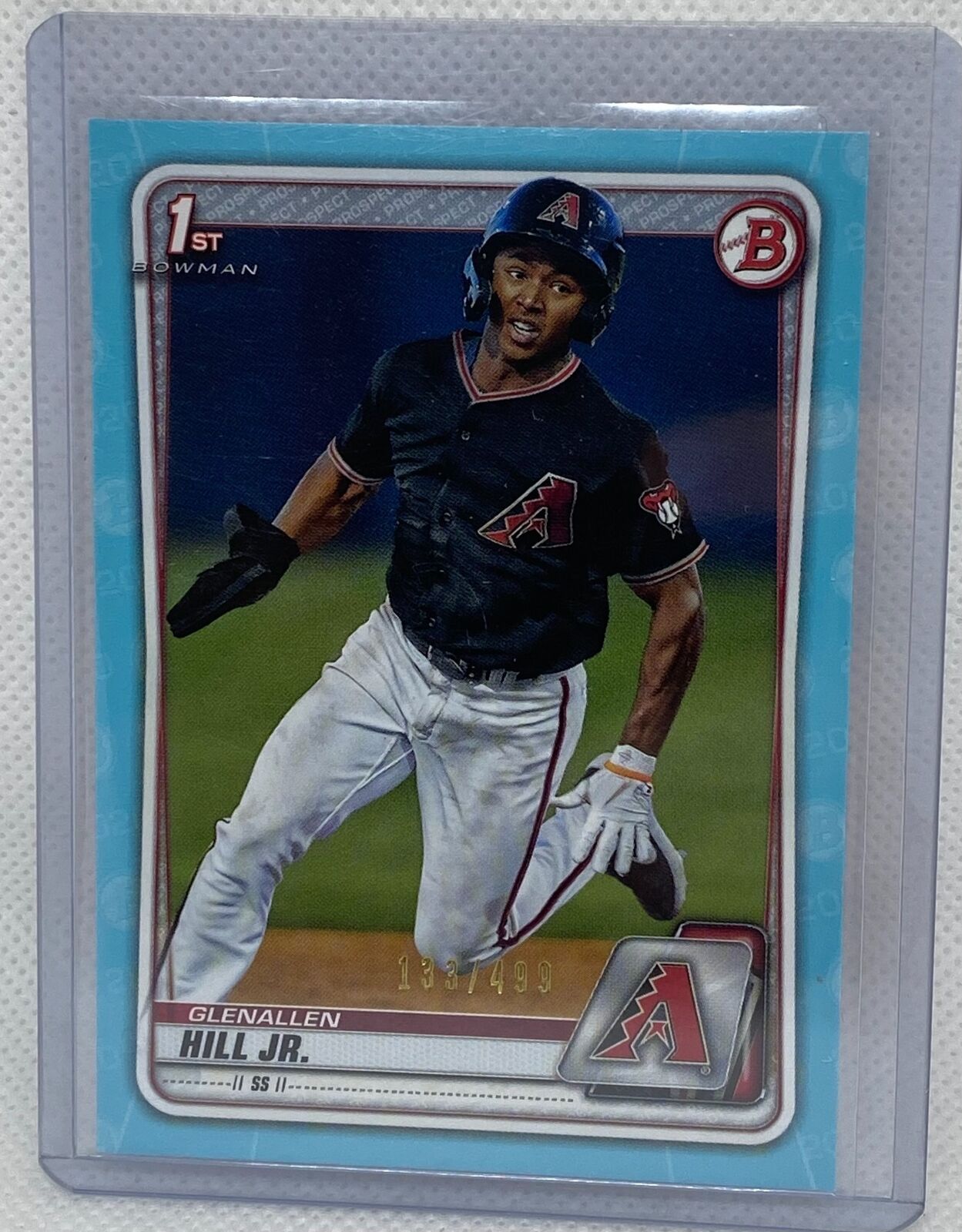 GLENALLEN HILL JR. 2020 TOPPS 1ST BOWMAN PROSPECT SKY BLUE #D 133/499