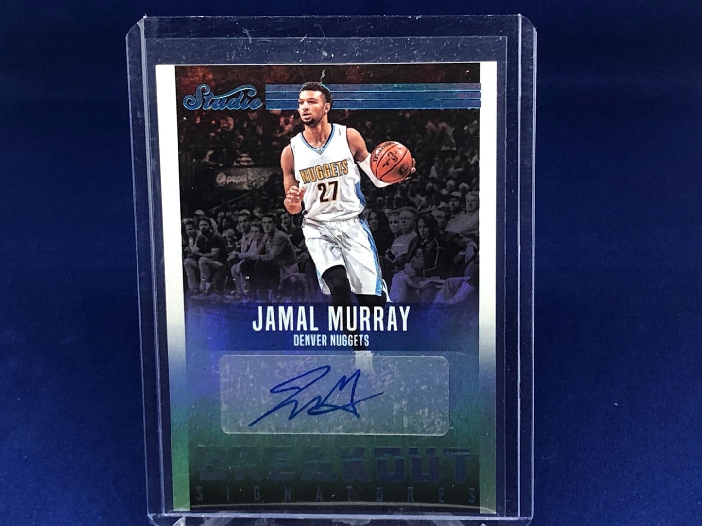JAMAL MURRAY 2016-17 PANINI STUDIO LIGHT BLUE BREAKOUT AUTO RC #D 11/15
