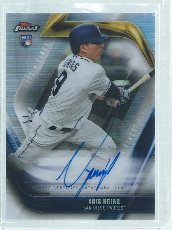 LUIS URIAS 2019 TOPPS FINEST FIRSTS ON CARD AUTO REFRACTOR ROOKIE RC