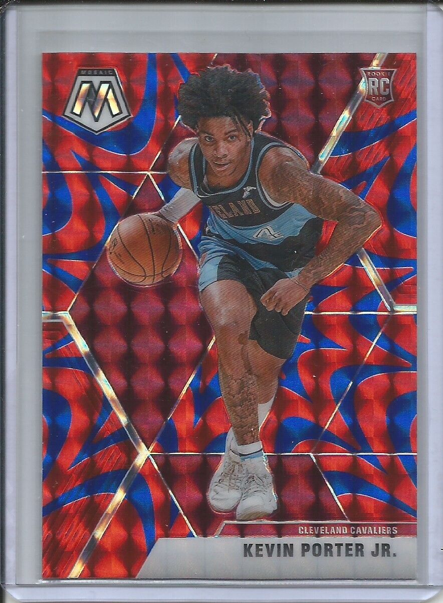 KEVIN PORTER JR 2019-20 PANINI MOSAIC REACTIVE BLUE PRIZM ROOKIE RC CAVS #248