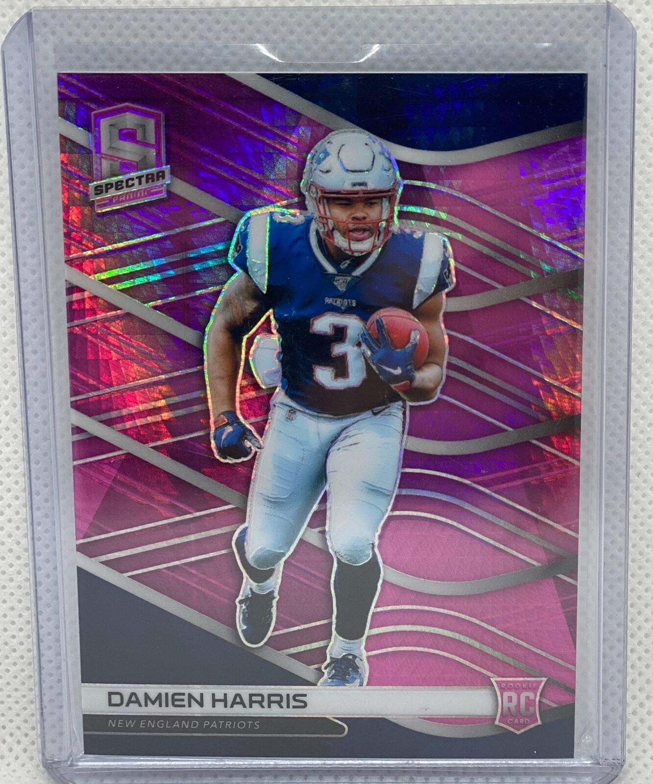 DAMIEN HARRIS 2019 PANINI SPECTRA NEON PINK PRIZM ROOKIE RC #D 12/25