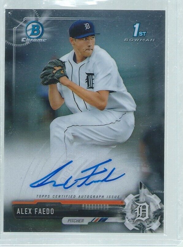 ALEX FAEDO 2017 BOWMAN CHROME 1ST ON CARD AUTO PROSPECT
