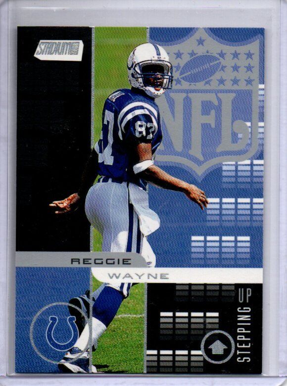REGGIE WAYNE 2001 TOPPS STADIUM CLUB STEPPING UP ROOKIE RC #8