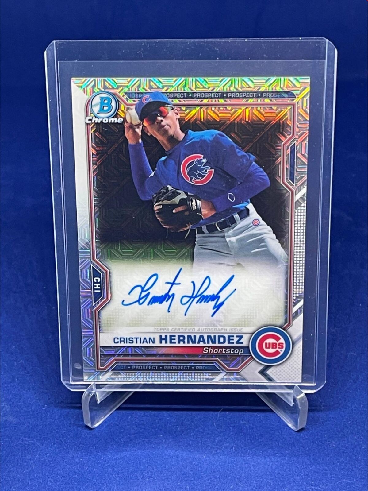 CRISTIAN HERNANDEZ 2021 BOWMAN CHROME SILVER MEGA BOX REFRACTOR PROSPECTAUTO